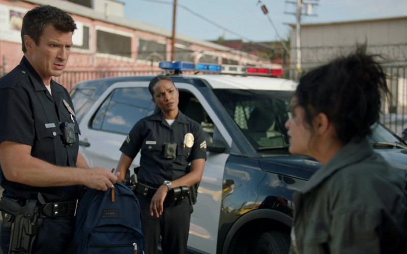 Fuel USA Blue Backpack Held by Nathan Fillion in The Rookie S02E17