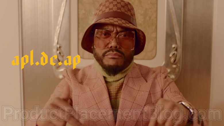 Gucci GG Logo Canvas Fedora Hat of apl.de.ap in Mamacita by Black Eyed Peas, Ozuna, J. Rey Soul (2)