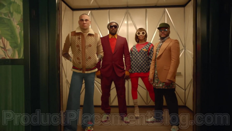 Gucci Men’s Sleeveless Jacket of Taboo (Jaime Luis Gomez) in Mamacita by Black Eyed Peas, Ozuna, J. Rey Soul (3)