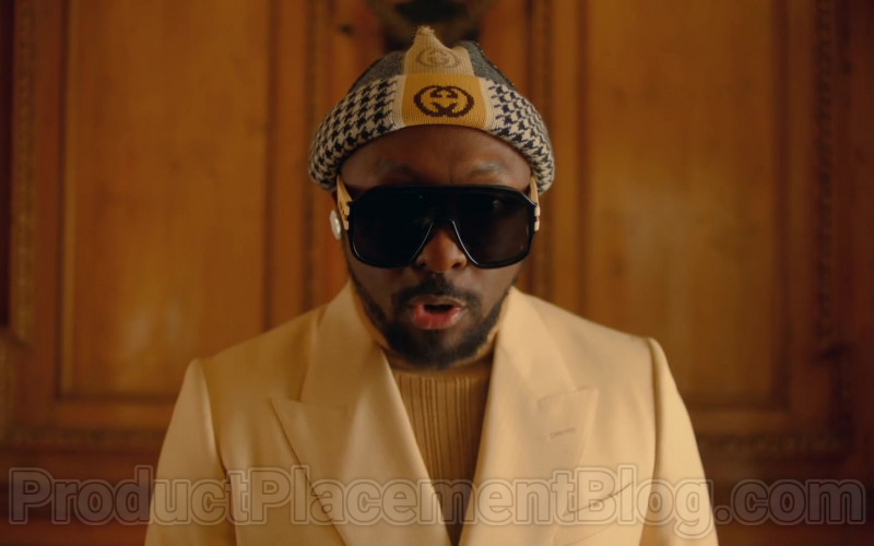 Gucci Wool Beanie Hat With Interlocking G Stripe of will.i.am in Mamacita by The Black Eyed Peas, Ozuna, J. Rey Soul (2020