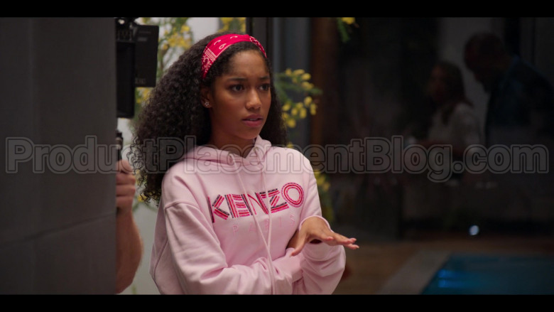 Kenzo Pink Hoodie of Iman Benson as Drea Barris in #blackAF S01E04
