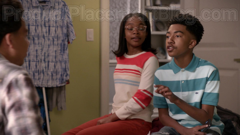 Lacoste Polo Shirt of Miles Brown in Black-ish S06E22 …Baby One More Time (2020)
