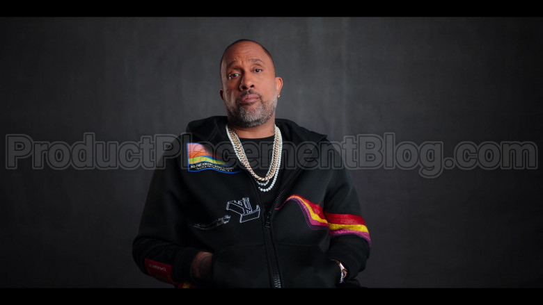 Louis Vuitton No One Knows What’s Going To Happen Next Patch Black Hoodie of Kenya Barris in #blackAF (4)