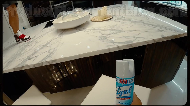 Lysol Disinfectant Spray in Follow by Karol G and Anuel AA (2020)