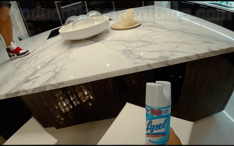 Lysol Disinfectant Spray in Follow by Karol G and Anuel AA (2020)