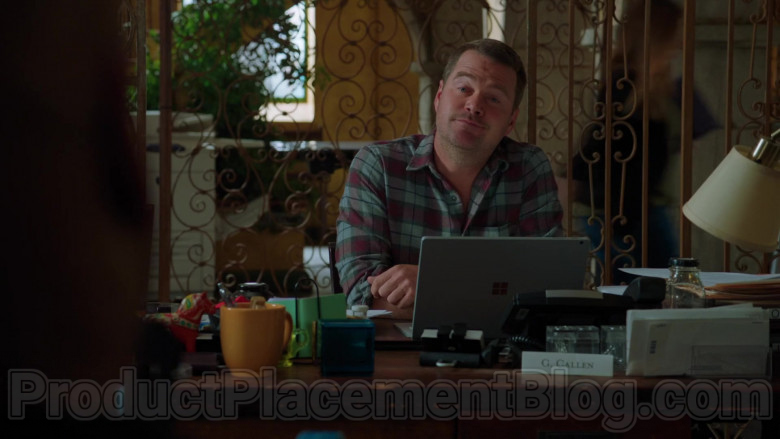 Microsoft Surface Laptop of G. Callen (played by Chris O'Donnell) in NCIS Los Angeles S11E22 (1)