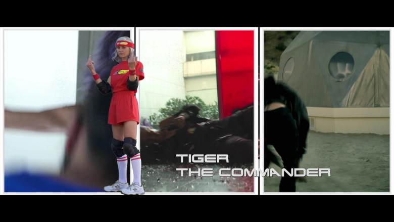 New Balance White Sneakers Worn by Eliza Coupe as Tiger in Future Man S03E01 (1)