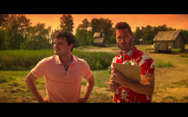 Original Penguin Pink Polo Shirt Worn by Josh Hutcherson as Josh Futturman in Future Man S03E07 (1)
