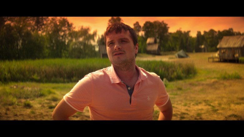 Original Penguin Pink Polo Shirt Worn by Josh Hutcherson as Josh Futturman in Future Man S03E07 (3)