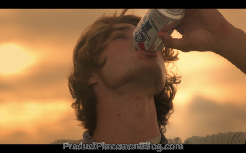 Pabst Blue Ribbon Beer Enjoyed by Chase Stokes as John B in Outer Banks S01E01 (1)
