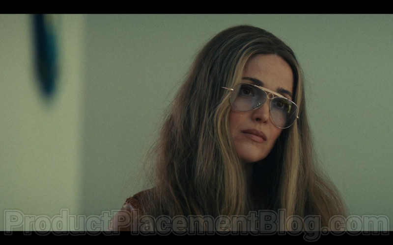 Ray-Ban Shooter Aviator Glasses of Rose Byrne as Gloria Steinem in Mrs. America TV Show (4)