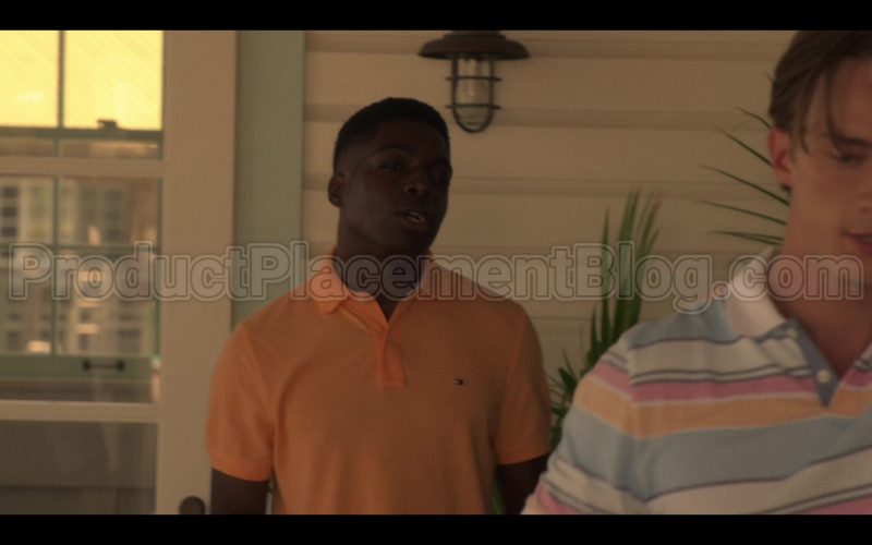 Tommy Hilfiger Orange Polo Shirt For Men in Outer Banks S01E07