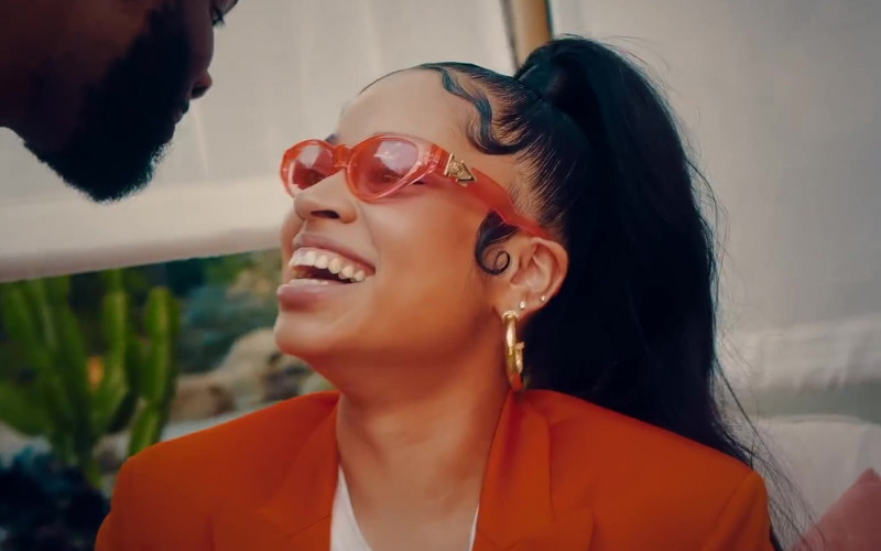 Versace Red Eyewear Worn by Ella Mai in “Don’t Waste My Time” by Usher (2020)