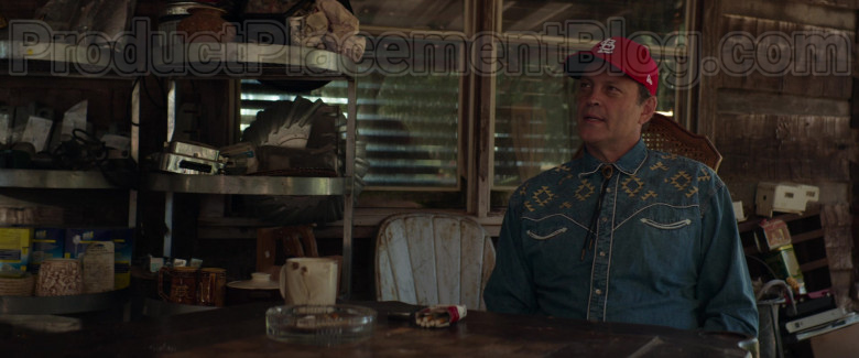 Vince Vaughn Wearing New Era x MLB Red Cap in Arkansas Movie (1)