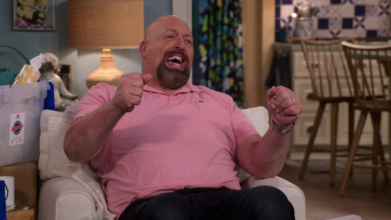 Vineyard Vines Pink Polo Shirt of Paul Wight in The Big Show Show S01E07 (4)