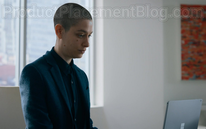 Actress Asia Kate Dillon as Taylor Amber Mason Using Microsoft Surface Laptop in Billions S05E03 TV Series