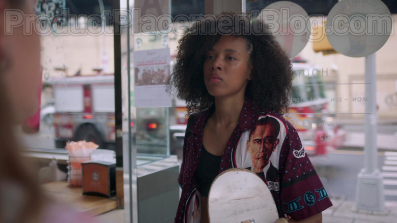 Actress Wearing Supreme Obama Shirt Outfit in Betty S01E03 TV Show (5)