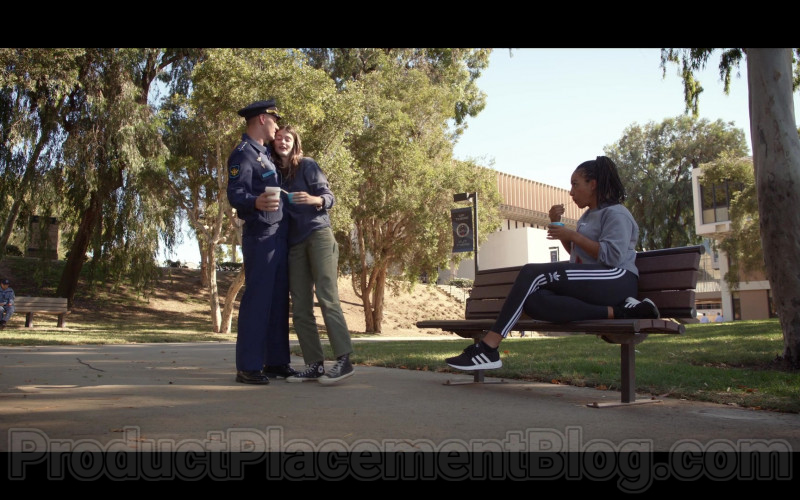 Adidas Women's Black Sneakers Tawny Newsome as Angela Ali in Space Force S01E03 TV Show by Netflix