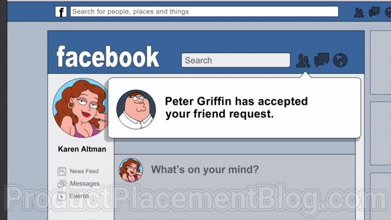 Animated TV Show Character Using Facebook Social Network Website in Family Guy S18E20 (2)
