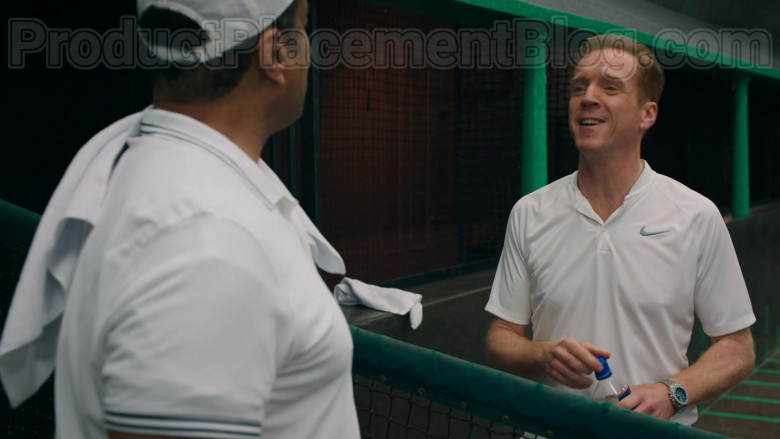Damian Lewis as Bobby Axelrod Wearing Nike White Polo Shirt Tennis Outfit in Billions S05E04 TV Series (3)