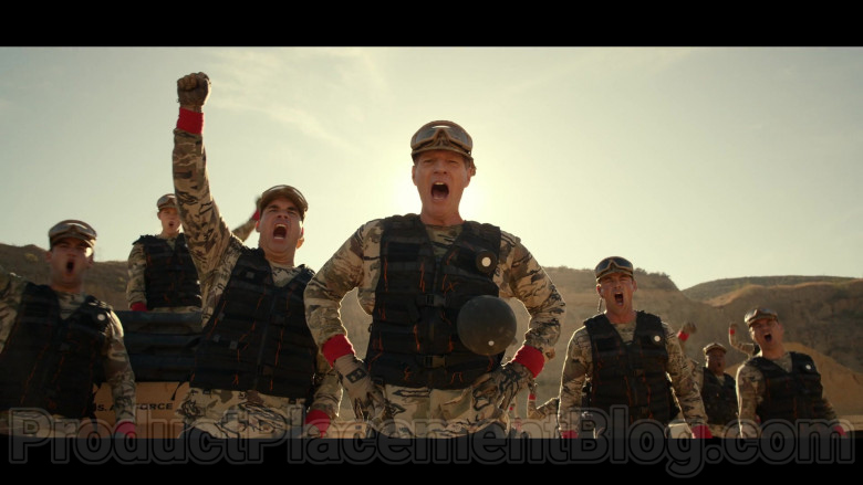 Noah Emmerich as Kick Grabaston Wearing Military Outfit and Under Armour Gloves in Space Force S01E05 TV Show