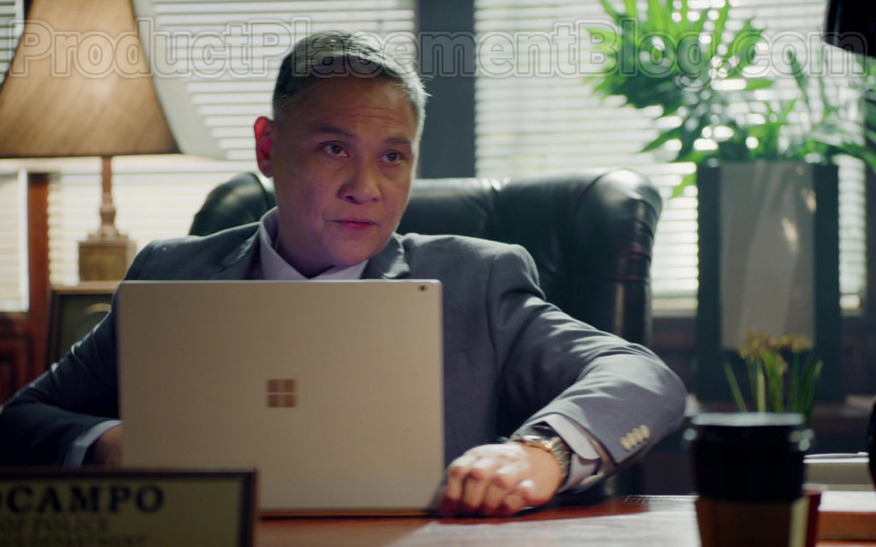Nonie Buencamino as Ike Ocampo Using Microsoft Surface Laptop in Almost Paradise S01E08 TV Series (1)