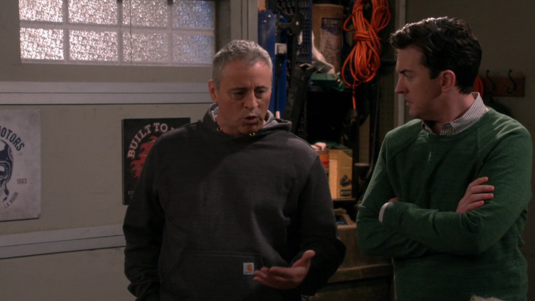 Actor Matt LeBlanc as Adam Wearing Carhartt Hoodie in Man with a Plan Season S04E12 TV Series (1)