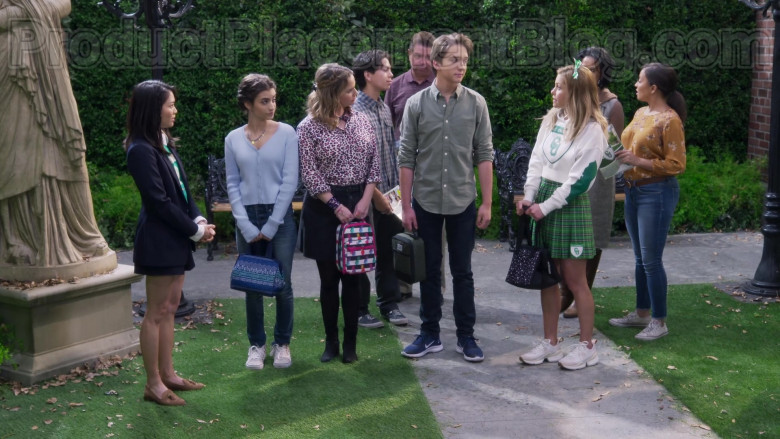 Actor Michael Campion Wearing Nike Blue Sneakers in Fuller House S05E13 TV Show (1)