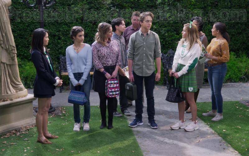 Actor Michael Campion Wearing Nike Blue Sneakers in Fuller House S05E13 TV Show (1)