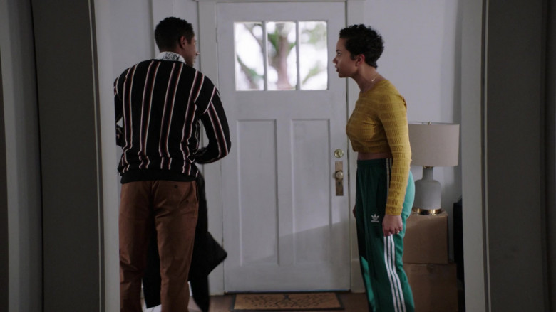Adidas Green Track Pants Worn by Michele Weaver as Luly in Council of Dads S01E07