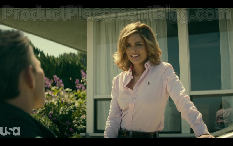 Ralph Lauren Pink Shirt of Amanda Peet as Betty Broderick in Dirty John S02E01 "No Fault" (2020)