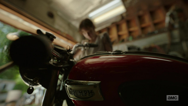 Ashleigh Cummings as Victoria Vic McQueen Using Triumph Motorcycle in NOS4A2 Season 2 TV Show (2)