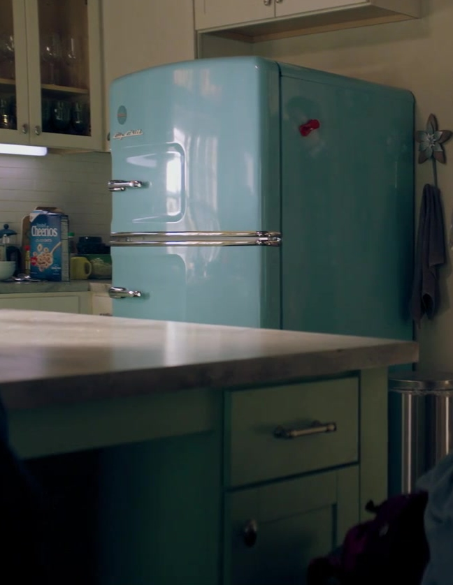 Big Chill Slim Fridge Retro Refrigerator and Cheerios Cereal in Stargirl S01E07