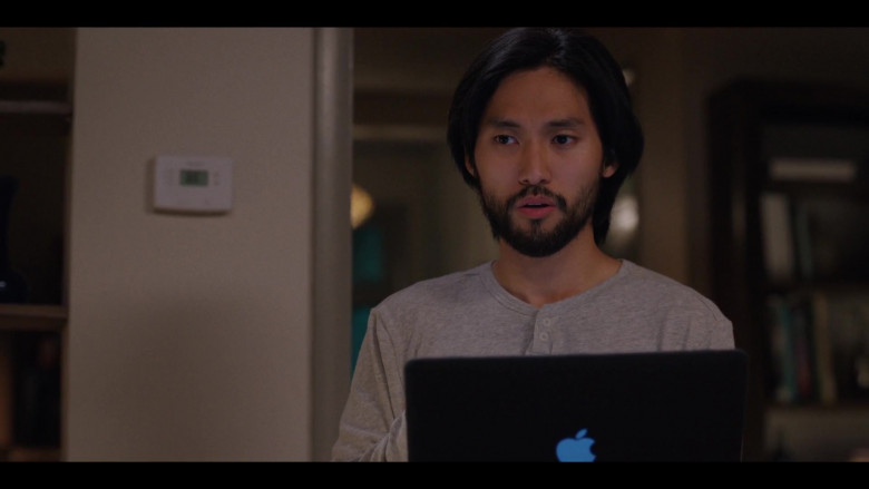 Jin Ha as Augie Using Apple MacBook Laptop in Love Life S01E10 TV Show (2)