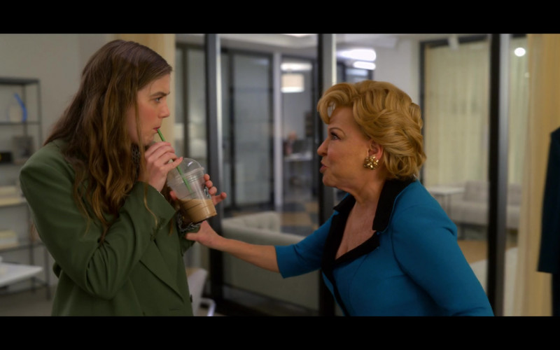 Laura Dreyfuss as McAfee Westbrook Enjoying Starbucks Coffee Drink in The Politician Season 2 TV Show