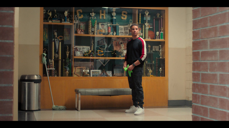 Nike Air Force 1 All-White Sneakers Worn by Mason Gooding as Andrew in Love, Victor S01E08 (3)