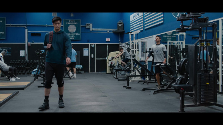 Ross Butler as Zach Wearing Hoodie, Black Shoes and Adidas Shorts Outfit in 13 Reasons Why S04E07 TV Show