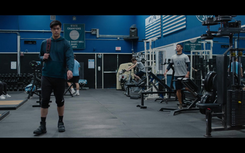 Ross Butler as Zach Wearing Hoodie, Black Shoes and Adidas Shorts Outfit in 13 Reasons Why S04E07 TV Show