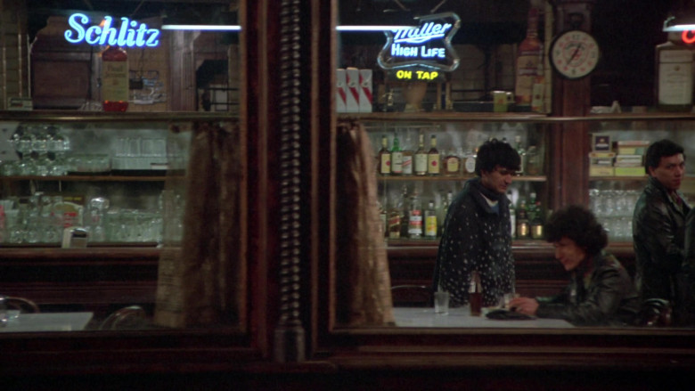 Schlitz and Miller High Life Beer Signs in Once Upon a Time in America (1984)