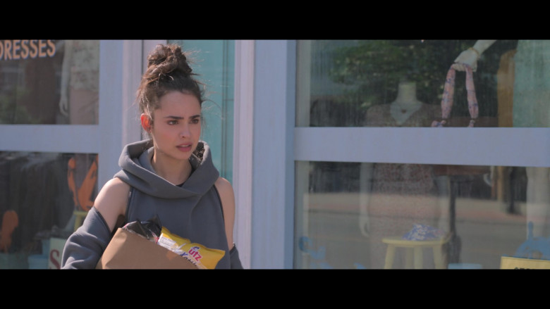 Sofia Carson Holding UTZ Snacks in Feel the Beat Netflix Movie 2020 (1)