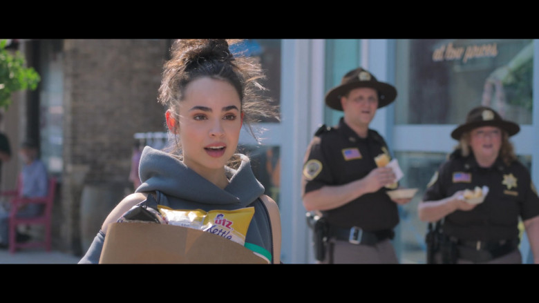 Sofia Carson Holding UTZ Snacks in Feel the Beat Netflix Movie 2020 (3)