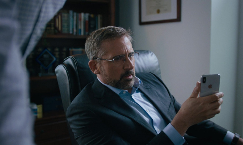 Steve Carell Using Apple iPhone Smartphone in Irresistible Movie (1)