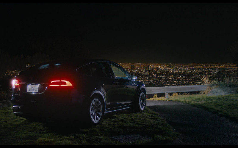 Tesla Model X Car At Night in You Should Have Left (2020)