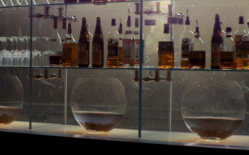 The Black Grouse Whisky, Stolichnaya Vodka, Highland Park Whisky Bottles in Inception Movie (1)