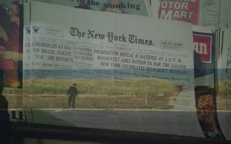 The New York Times Newspaper in Once Upon a Time in America (1984)