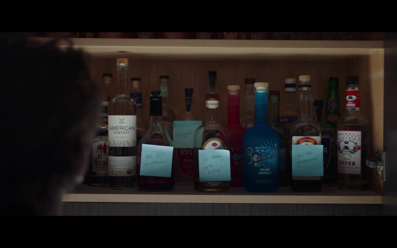 American Harvest Vodka and Beach Whiskey Bottles in The F**k-It List (2020)