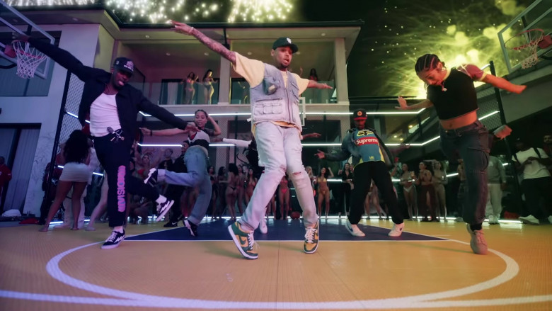Chris Brown Wears Nike Sneakers Outfit in ‘Go Crazy’ 2020 Music Video (1)