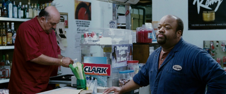Clark Bar Candy Bars and Budweiser Light Stickers in The Pursuit of Happyness (1)