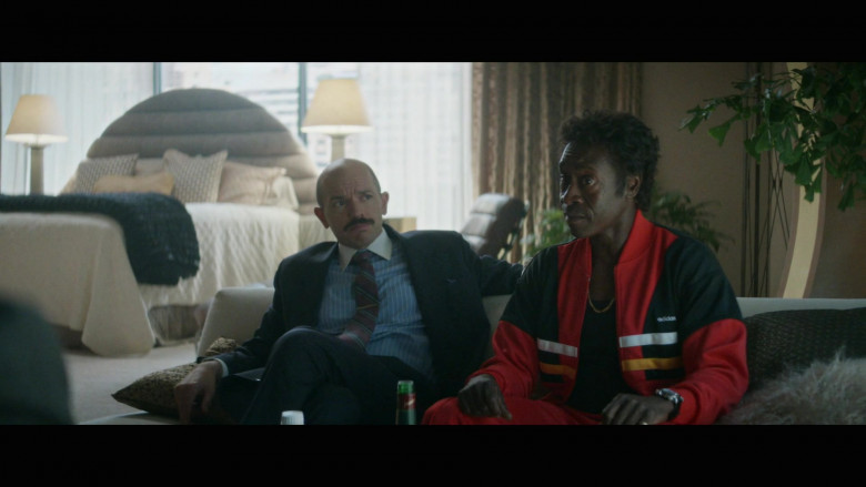 Don Cheadle as Maurice Wears Adidas Bomber Jacket Outfit in Black Monday S02E10 TV Show