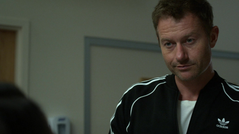 James Badge Dale as Det. Ray Abruzzo Wears Adidas Black Bomber Jacket Outfit in Hightown Season 1 TV Show (1)